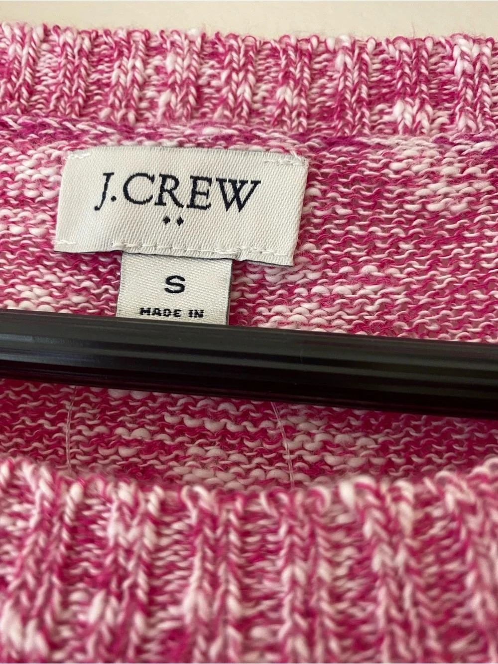 J. Crew Pink Marled Scoopneck Sweater